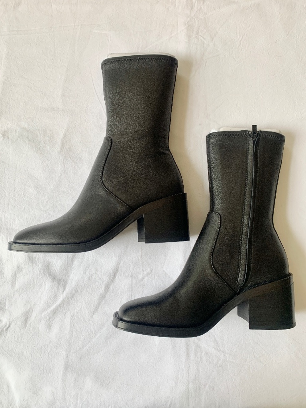 Loeffler Randall Nolan Stretch Ankle Boots Black 6.5 NEW